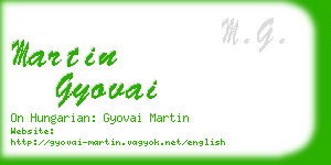 martin gyovai business card